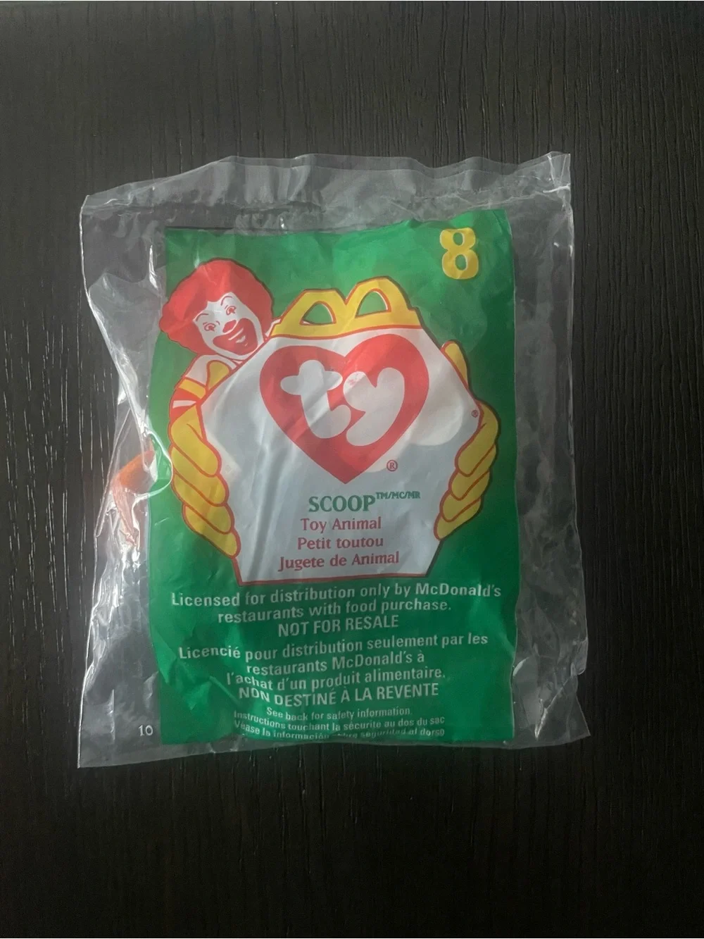 Vintage 1997 McDonald’s TY Teenie Beanie Scoop #8 Sealed